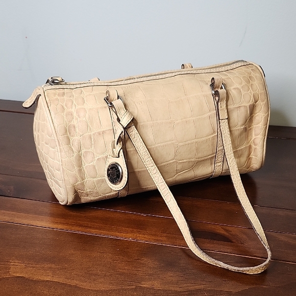 Dooney & Bourke Tan Crocodile-Embossed Shoulder Bag - Picture 1 of 10